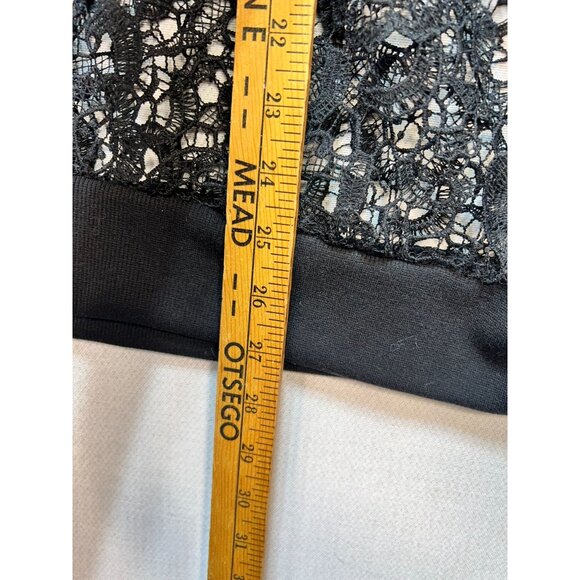 Lane Bryant Women's Crochet Lace Casual Top Long Sleeve Stretch Size 14/16 Black - Picture 8 of 12